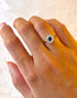 Bague Marguerite Saphir 0.22 carat & Diamants 0.32 carat "Elena" - Elliade Paris