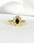 Bague Marguerite Saphir 0.30 carat & Diamants 0.26 carat "Sandra" - Elliade Paris