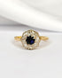 Bague Marguerite Saphir 0.30 carat & Diamants "Elena" - Elliade Paris