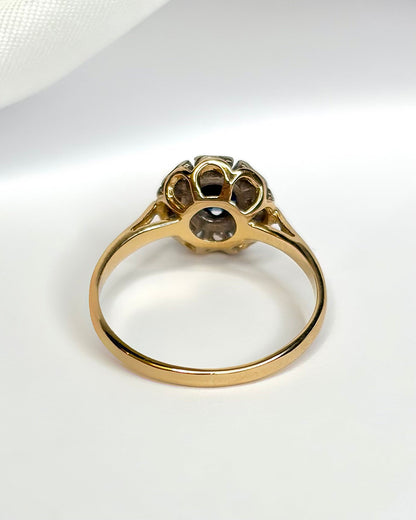 Bague Marguerite Saphir 0.30 carat &amp; Diamants "Tiphaine" - Elliade Paris