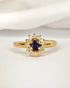 Bague Marguerite Saphir 0.35 carat & Diamants 0.36 carat "Cassandra" - Elliade Paris