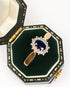 Bague Marguerite Saphir 0.35 carat & Diamants "Gisèle" - Elliade Paris