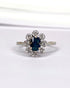Bague Marguerite Saphir 0.40 carat & 8 Diamants "Agata" - Elliade Paris