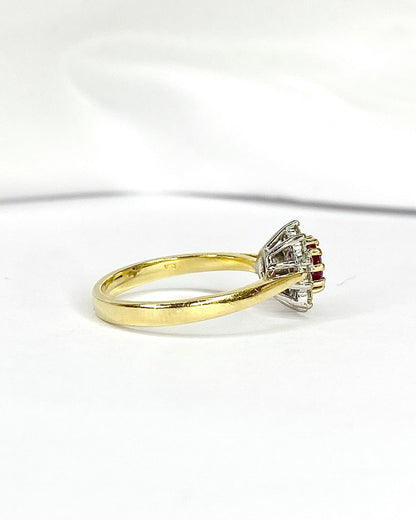 Bague Marguerite Saphir 0.43 carat &amp; Diamants "Mathilde" - Elliade Paris
