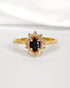 Bague Marguerite Saphir 0.45 carat & Diamants 0.20 carat "Laurence" - Elliade Paris
