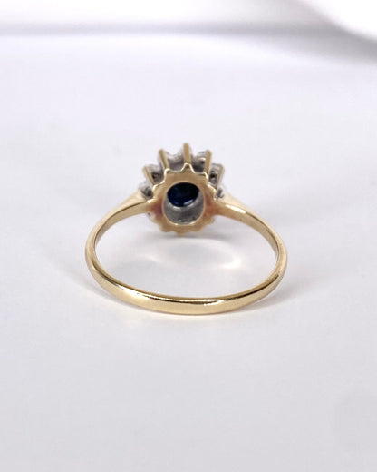 Bague Marguerite Saphir 0.45 carat &amp; Diamants "Aurélie" - Elliade Paris