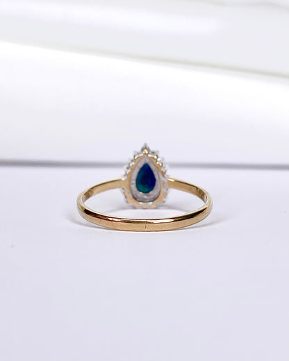 Bague Marguerite Saphir 0.45 carat &amp; Diamants "Manon" - Elliade Paris