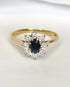 Bague Marguerite Saphir 0.49 carat & Diamants 0.32 carat "Diane" - Elliade Paris