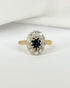 Bague Marguerite Saphir 0.50 carat & 10 Diamants "Mia" - Elliade Paris
