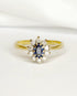 Bague Marguerite Saphir 0.50 carat & 10 Diamants "Sandy" - Elliade Paris