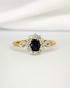 Bague Marguerite Saphir 0.50 carat & Diamants "Raphaelle" - Elliade Paris