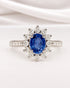 Bague Marguerite Saphir 0.55 carat & Diamants "Margot" - Elliade Paris