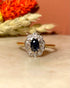 Bague Marguerite Saphir 0.55 carat & Diamants "Sidonie" - Elliade Paris