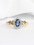 Bague Marguerite Saphir 0.55 carat & Diamants "Sonia" - Elliade Paris