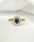 Bague Marguerite Saphir 0.57 carat & Diamants 0.40 carat "Soumia" - Elliade Paris