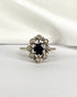 Bague Marguerite Saphir 0.60 carat & 8 Diamants "Mathilda" - Elliade Paris
