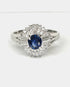 Bague Marguerite Saphir 0.60 carat & Diamants 0.30 carat "Lana" - Elliade Paris