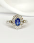 Bague Marguerite Saphir 0.60 carat & Diamants 0.48 carat "Johanna" - Elliade Paris