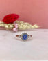Bague Marguerite Saphir 0.60 Carat & Diamants "Adrienne" - Elliade Paris