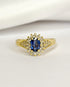 Bague Marguerite Saphir 0.60 carat & Diamants "Raina" - Elliade Paris