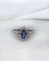 Bague Marguerite Saphir 0.62 carat & Diamants "Aubeline" - Elliade Paris
