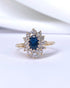 Bague Marguerite Saphir 0.67 carat & Diamants 0.46 carat "Jolene" - Elliade Paris