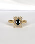 Bague Marguerite Saphir 0.68 carat & Diamants 0.32 carat "Aryna" - Elliade Paris