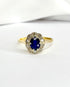 Bague Marguerite Saphir 0.70 carat & 10 Diamants "Alexia" - Elliade Paris