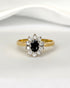 Bague Marguerite Saphir 0.70 carat & Diamants 0.40 carat "Maryline" - Elliade Paris