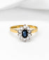 Bague Marguerite Saphir 0.70 carat & Diamants 0.40 carat "Maryline" - Elliade Paris