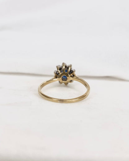 Bague Marguerite Saphir 0.70 carat &amp; Diamants &quot;Salma&quot; - Elliade Paris