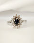 Bague Marguerite Saphir 0.75 carat & Diamants 0.24 carat "Christiane" - Elliade Paris