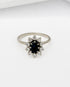Bague Marguerite Saphir 0.75 carat & Diamants 0.40 carat "Michelle" - Elliade Paris