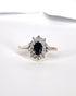 Bague Marguerite Saphir 0.75 carat & Diamants "Sandra" - Elliade Paris
