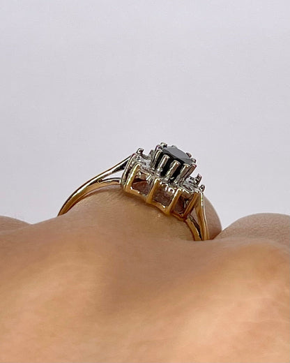 Bague Marguerite Saphir 0.75 carat &amp; Diamants "Sandra" - Elliade Paris