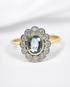 Bague Marguerite Saphir 0.77 carat & Diamants 0.24 carat "Solène" - Elliade Paris