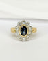 Bague Marguerite Saphir 0.78 carat & Diamants 0.80 carat "Tiana" - Elliade Paris