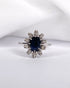 Bague Marguerite Saphir 0.80 carat & 10 Diamants "Nadine" - Elliade Paris