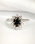 Bague Marguerite Saphir 0.80 carat & Diamants 0.30 carat "Fabienne" - Elliade Paris