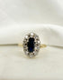 Bague Marguerite Saphir 0.82 carat & Diamants 0.30 carat "Laurine" - Elliade Paris