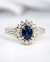Bague Marguerite Saphir 0.85 carat & Diamants 0.21 carat "Clarisse" - Elliade Paris