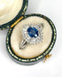 Bague Marguerite Saphir 0.85 carat & Diamants 0.45 carat "Fanny" - Elliade Paris