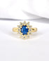 Bague Marguerite Saphir 0.85 carat & Diamants 0.48 carat "Andrea" - Elliade Paris