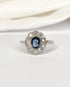Bague Marguerite Saphir 0.85 carat & Diamants 0.70 carat "Laurine" - Elliade Paris