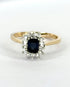 Bague Marguerite Saphir 0.87 carat & Diamants "Germaine" - Elliade Paris
