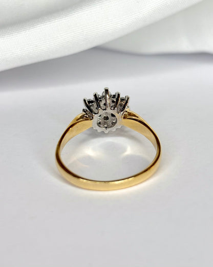 Bague Marguerite Saphir 0.87 carat &amp; Diamants "Violaine" - Elliade Paris