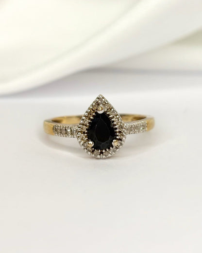 Bague Marguerite Saphir 0.90 carat &amp; Diamants "Rita" - Elliade Paris