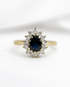 Bague Marguerite Saphir 0.98 carat & Diamants 0.26 carat "Lou" - Elliade Paris