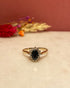 Bague Marguerite Saphir 0.65 Carat & Diamants "Cherry" - Elliade Paris