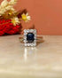 Bague Marguerite Saphir 1 carat & 14 Diamants "Haileenn" - Elliade Paris